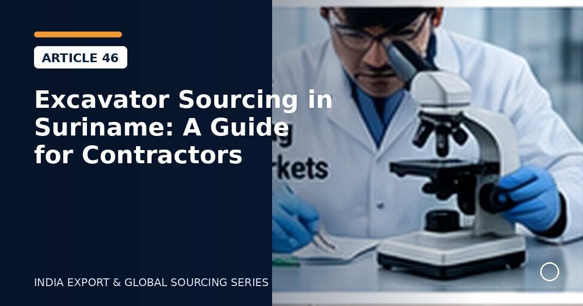 Excavator Sourcing in Suriname: A Guide for Contractors